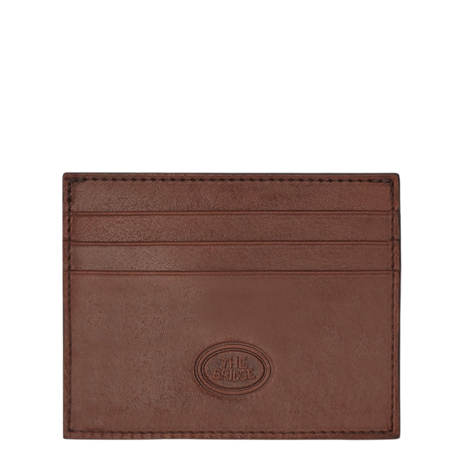 Lieblingstasche brown leather card case with multiple card slots and embossed logo