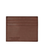 Lieblingstasche brown leather card case with multiple card slots and embossed logo.