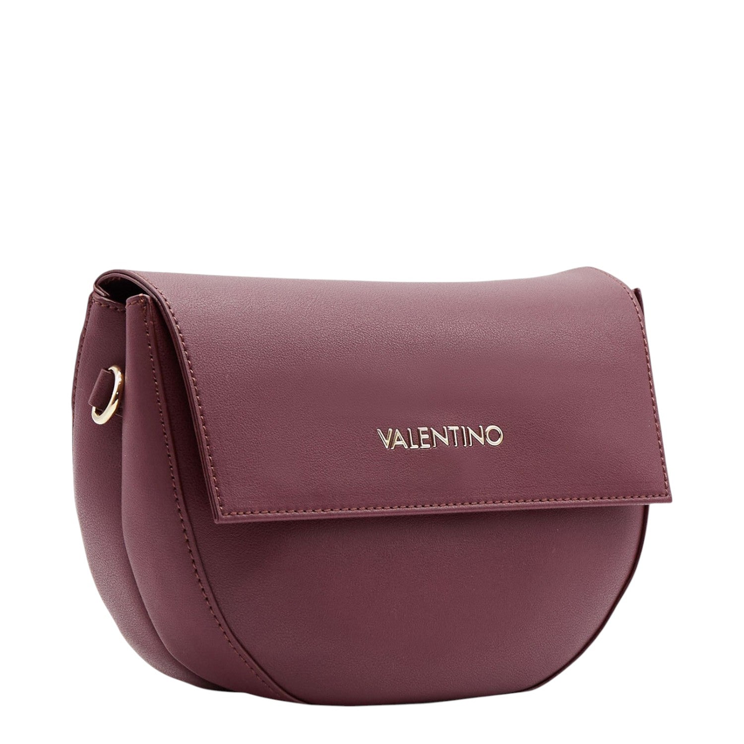 Lieblingstasche Flap Bag Bigs in deep burgundy faux leather with gold hardware and embossed logo.
