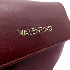 Lieblingstasche Flap Bag Bigs in deep burgundy leather with gold Valentino logo.