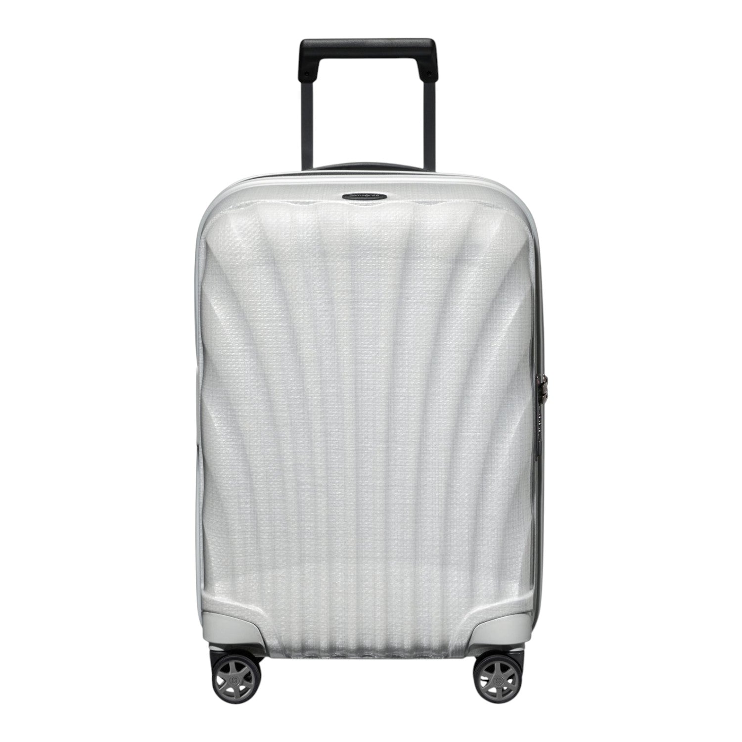 Lieblingstasche C-Lite Spinner 55/20 Exp carry-on suitcase in off-white with a textured shell and four wheels.