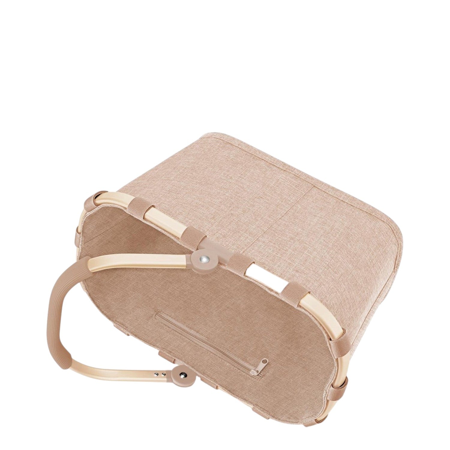 Lieblingstasche Carrybag XS shopping basket in beige with a sturdy wooden handle and compact design