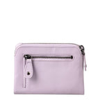 Lieblingstasche Cherry light purple leather wallet with a front zippered pocket and silver hardware
