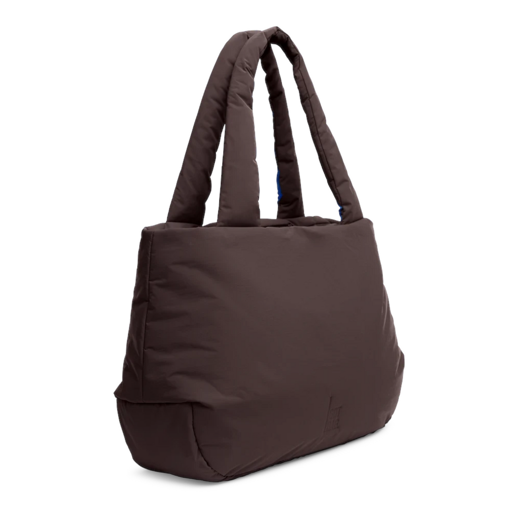 Lieblingstasche Cloud Horizon tote bag in dark brown with a soft, quilted, padded design and comfortable handles.