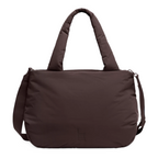 Lieblingstasche Cloud Horizon tote bag in dark brown with a padded, quilted design and comfortable shoulder straps.