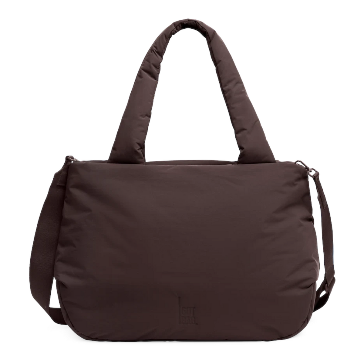 Lieblingstasche Cloud Horizon tote bag in dark brown with a padded, quilted design and comfortable shoulder straps.
