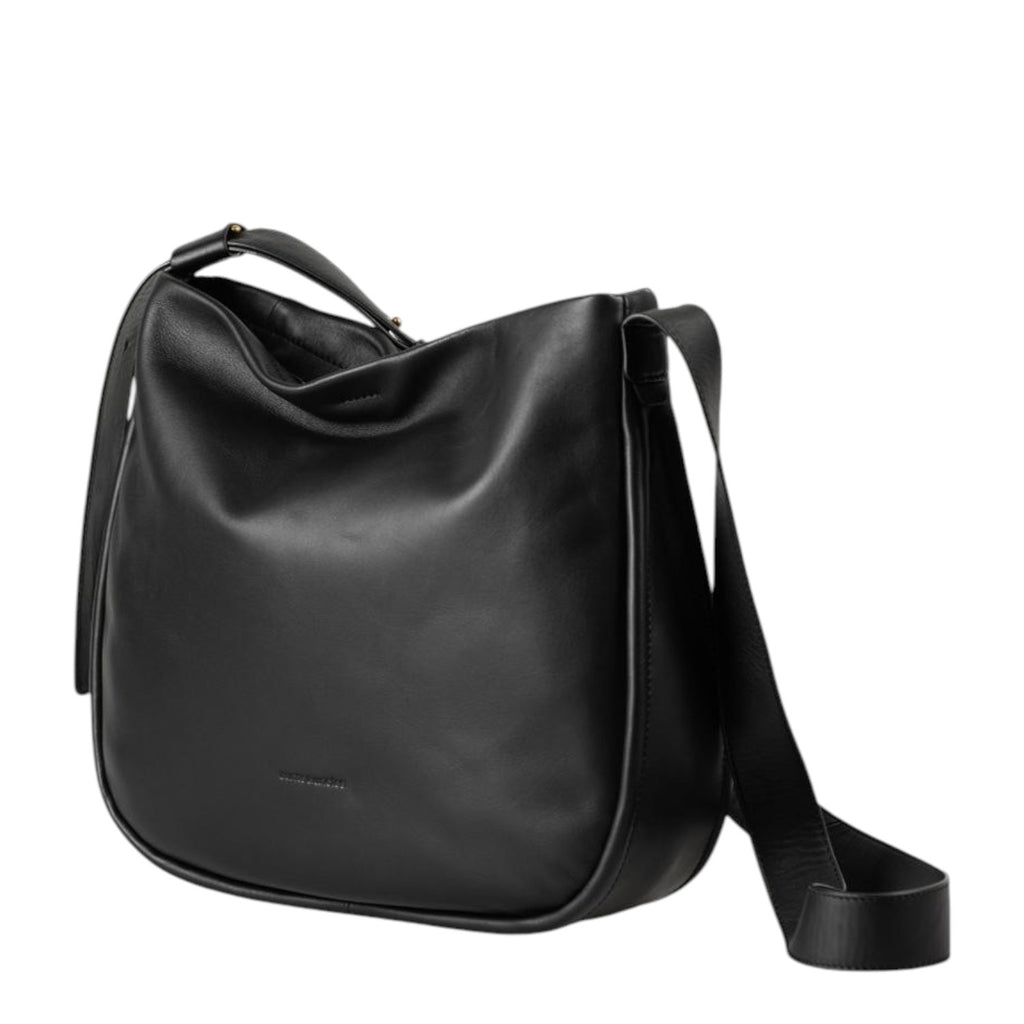 Lieblingstasche Coral black leather hobo shoulder bag with a slouchy silhouette and adjustable strap