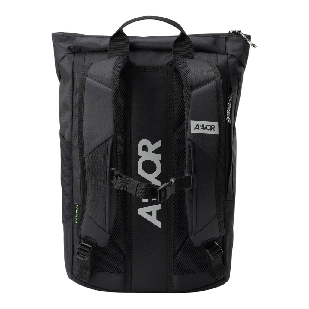 Lieblingstasche Day Pack FLX black backpack with padded shoulder straps and adjustable chest buckle