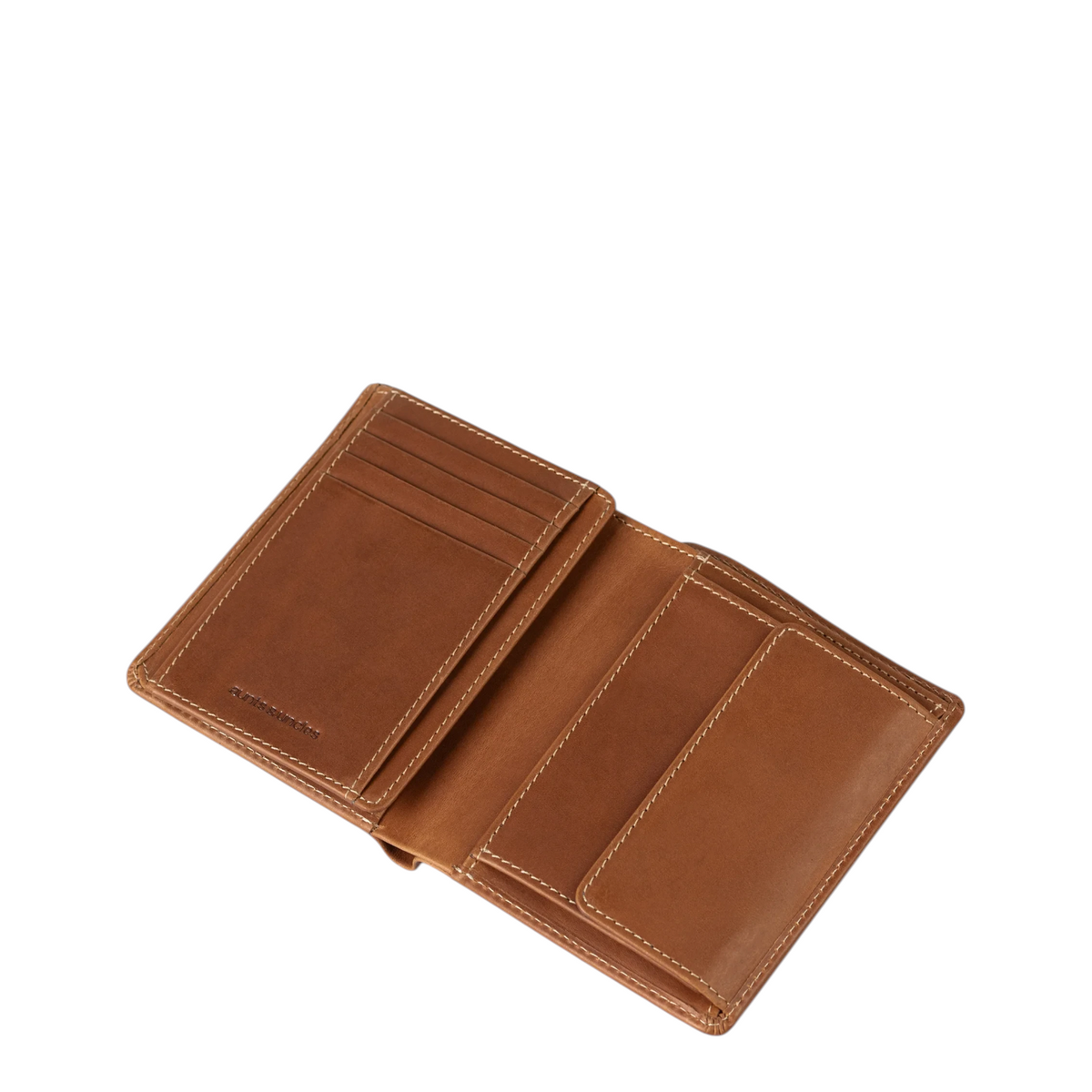 Lieblingstasche Duke brown leather bifold wallet with multiple card slots and interior compartments