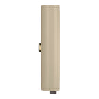 Side view of the Lieblingstasche Envelope Original clutch in beige leather with gold hardware detail