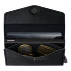 Lieblingstasche Envelope Vintage black leather wallet with card holder, coin pocket, and snap button closure