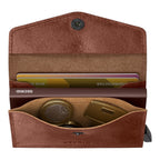Lieblingstasche Envelope Vintage brown leather wallet with card slots and coin compartment