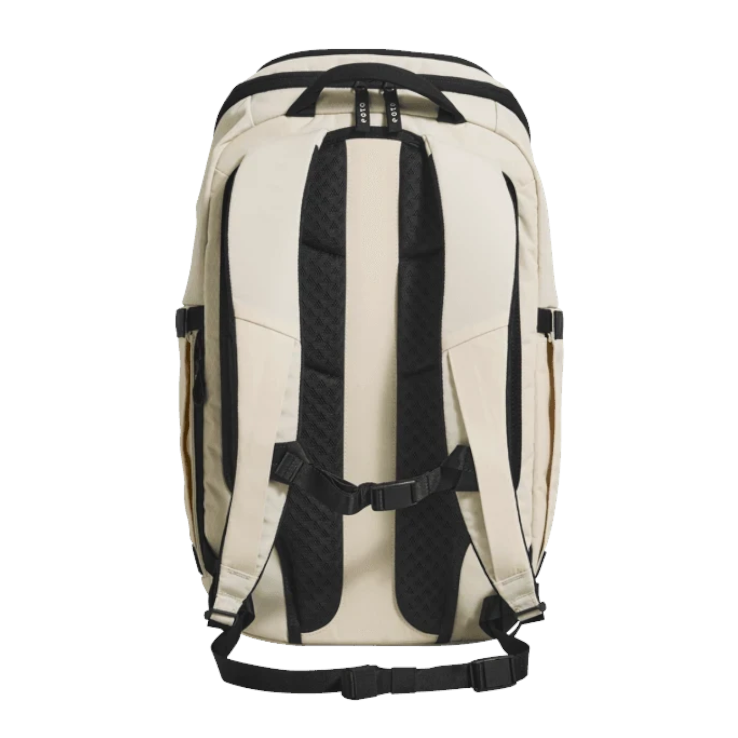 Lieblingstasche eoto Easy27 beige backpack with black padded shoulder straps and breathable back panel