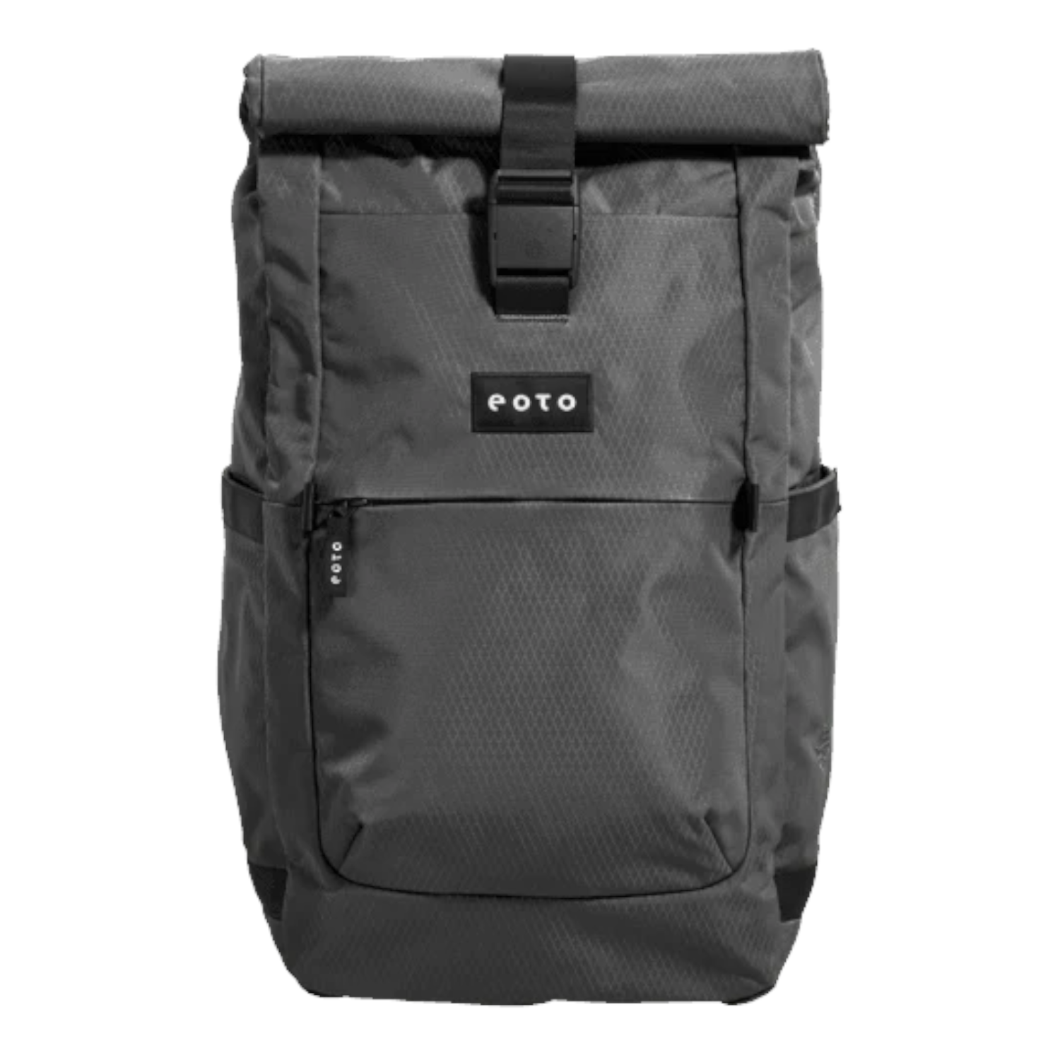 Lieblingstasche eoto Rolly32 grey water-resistant rolltop backpack with front pocket and buckle closure