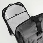 Lieblingstasche eoto Tall41 grey rolltop travel backpack with open main compartment and padded laptop sleeve
