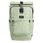 Lieblingstasche eoto Tall41 sage green rolltop travel backpack with front zip pocket and buckle closure
