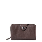 Lieblingstasche Francis brown leather wallet with a snap button closure and zip-around design