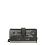 Lieblingstasche wallet in grey with musical instrument print and Eternal Sound text detail