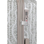 Lieblingstasche grey patterned trolley with TSA lock and zipper closure.