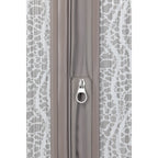 Lieblingstasche grey trolley with a subtle animal print pattern and a silver zipper pull.