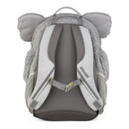 Lieblingstasche Großer Freund koala backpack with grey fleece texture, padded shoulder straps, and chest buckle.
