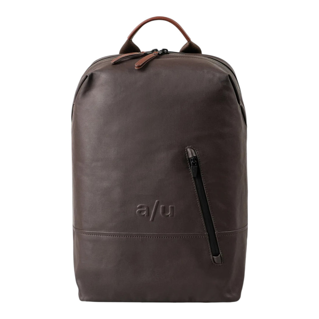 Lieblingstasche a/u by aunts & uncles Hamamatsu backpack in dark brown coated canvas with leather details