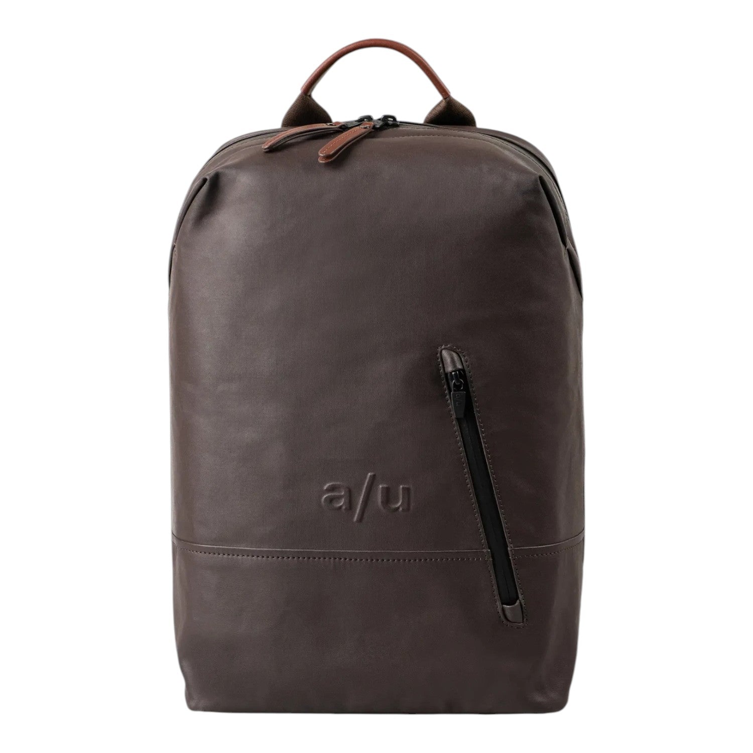 Lieblingstasche a/u by aunts & uncles Hamamatsu backpack in dark brown coated canvas with leather details