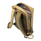 Lieblingstasche a/u by aunts & uncles Hamamatsu backpack in olive green coated canvas with leather details and open zip