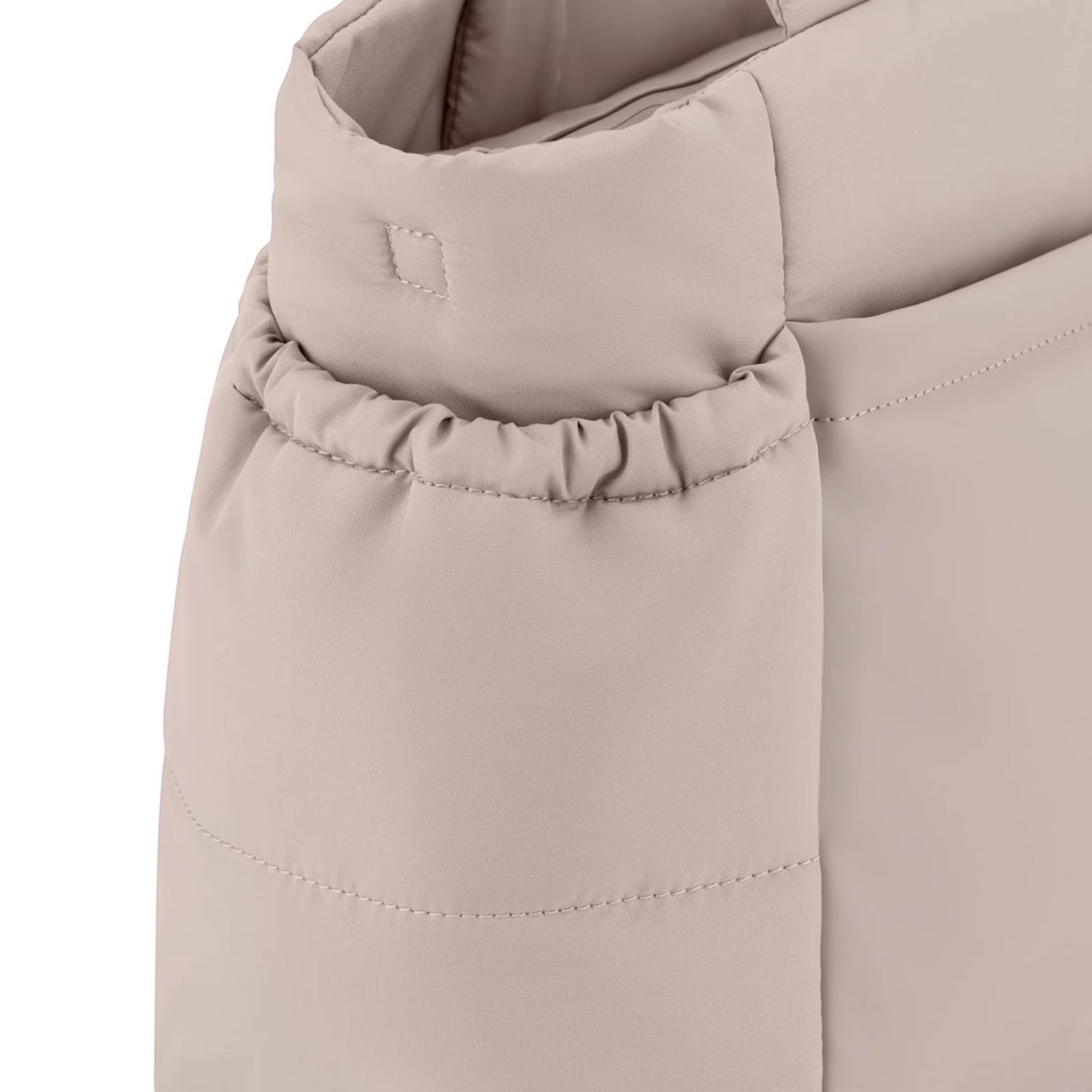 Lieblingstasche Hellvi Cloud Medium bag in beige with a gathered side pocket and soft quilted fabric texture