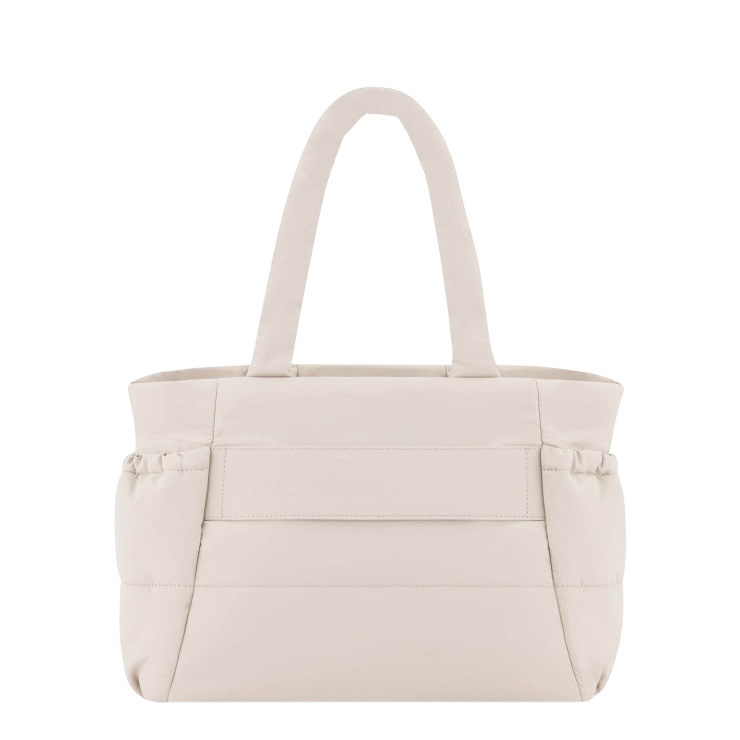 Lieblingstasche Hellvi Cloud Medium tote bag in beige with soft quilted padding and side bottle pockets