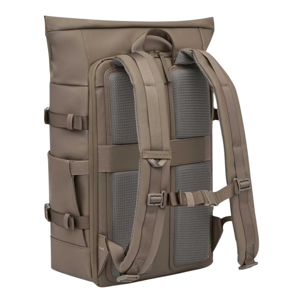Lieblingstasche Helsinki Pro backpack in taupe with padded mesh back panel and adjustable shoulder straps