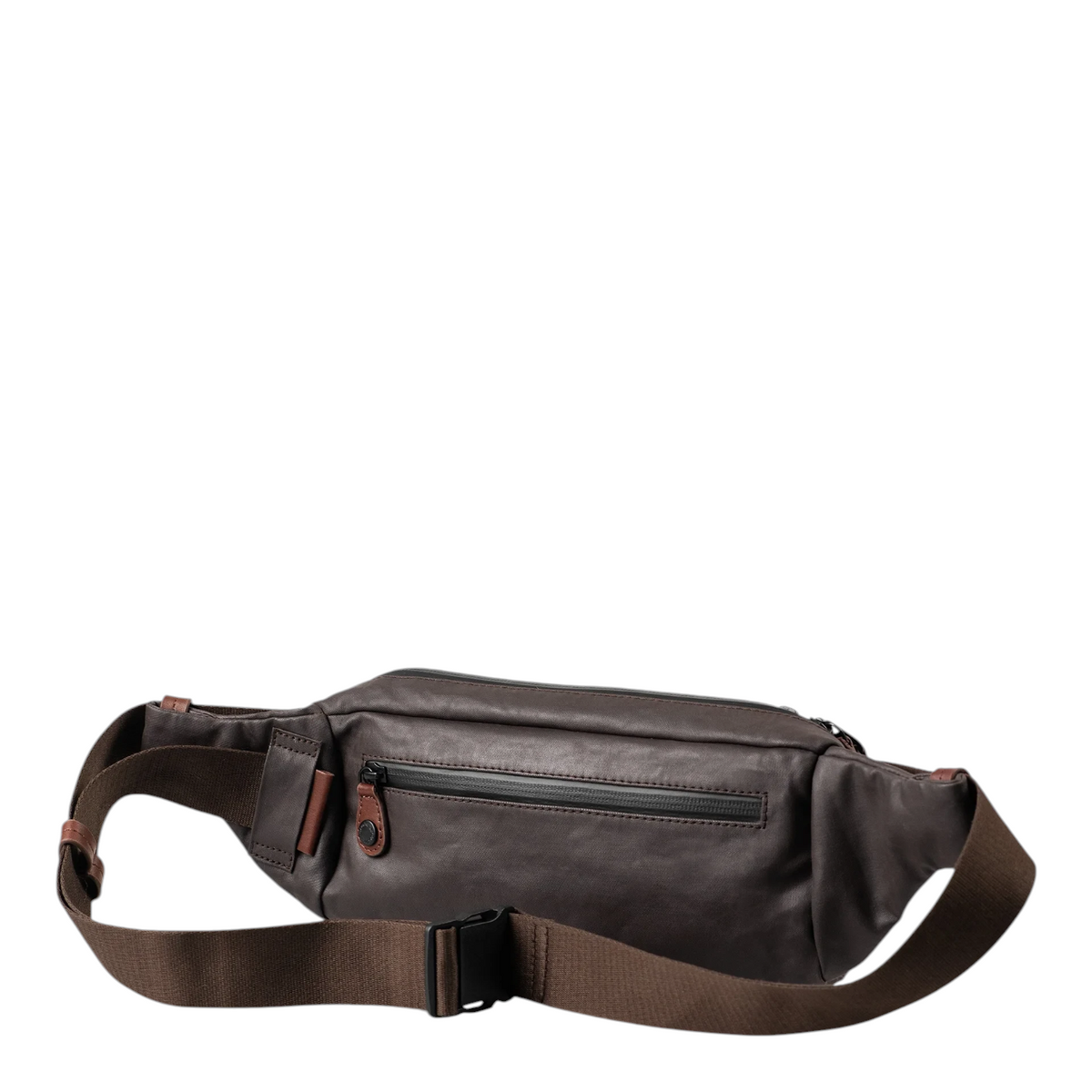 Lieblingstasche Himeji dark brown leather belt bag with adjustable strap and zippered back pocket
