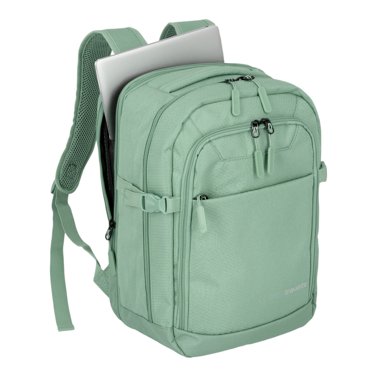 Lieblingstasche Kick Off Cabin Rucksack in sage green with a laptop compartment and padded shoulder straps