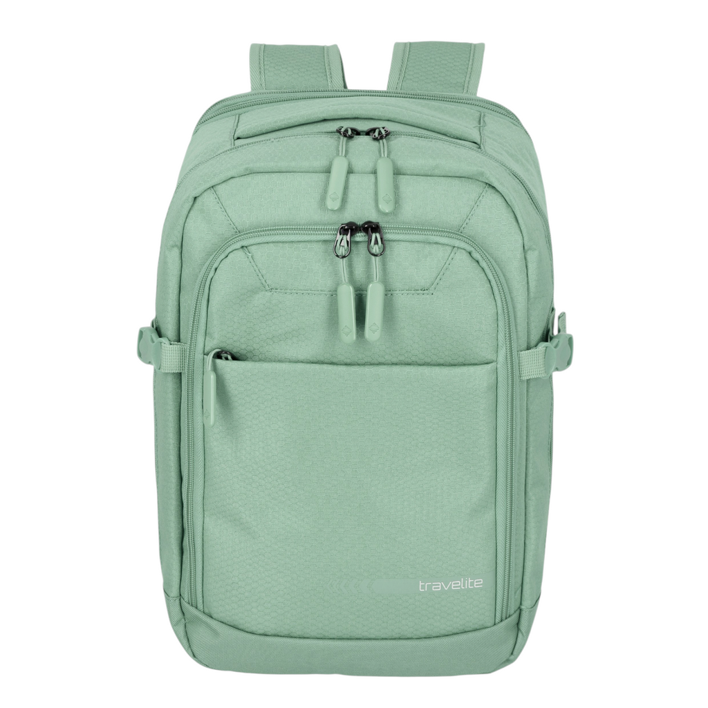 Lieblingstasche Kick Off Cabin Rucksack in sage green with multiple zippered compartments and adjustable straps