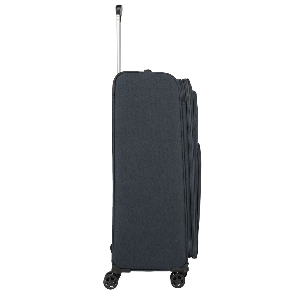 Lieblingstasche KICK OFF large expandable trolley suitcase in dark grey with four wheels and telescopic handle