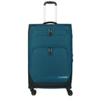 Lieblingstasche KICK OFF large expandable 4-wheel trolley suitcase in petrol blue with front zip pockets