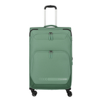Lieblingstasche Kick Off 4-wheel expandable trolley suitcase in sage green with front pockets and telescopic handle