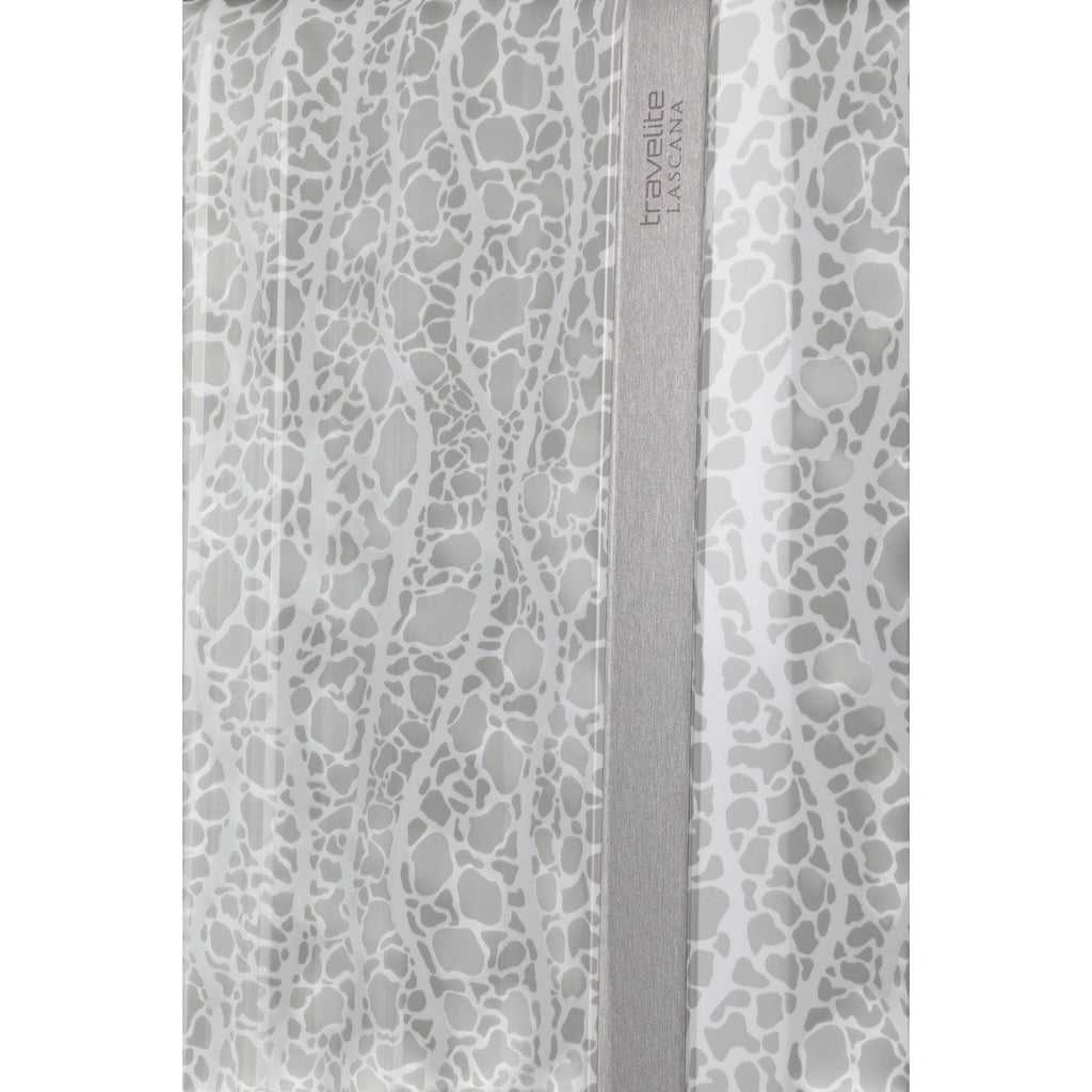Lieblingstasche Lascana Edition 4W Trolley M suitcase with a grey and white abstract pattern.