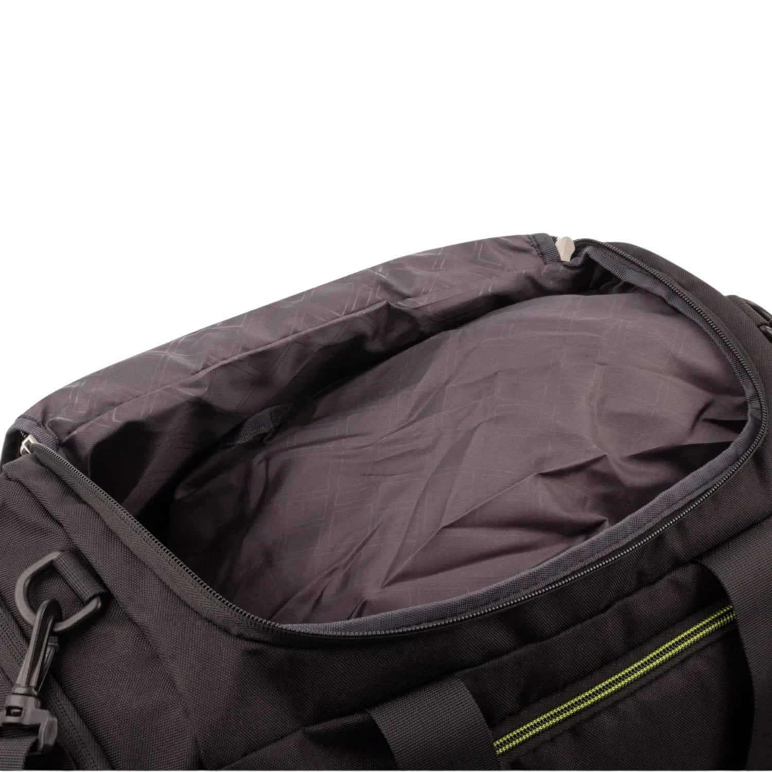 Lieblingstasche Lightstyler Duffle L in black with a spacious interior compartment and patterned lining