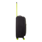 Lieblingstasche Lightstyler Spinner M suitcase in black with vibrant lime green handle and wheel accents