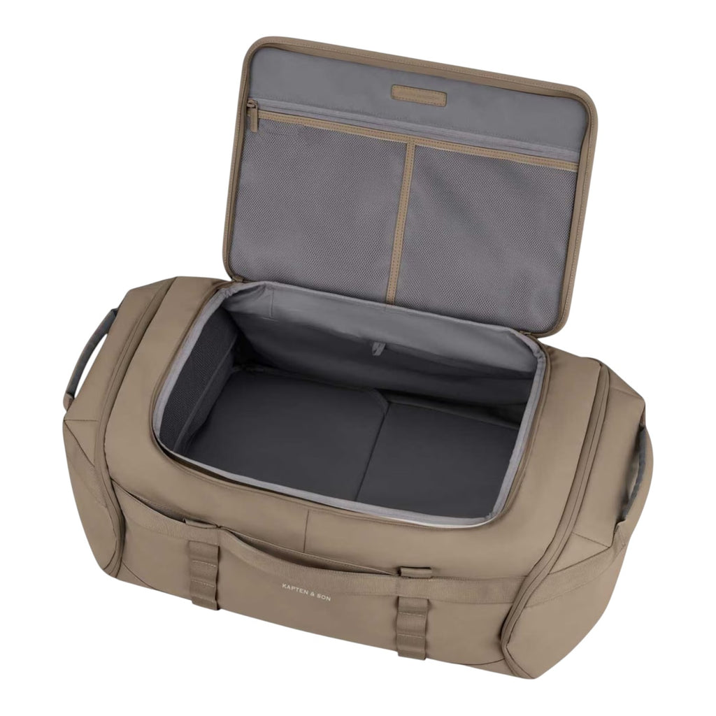 Lieblingstasche Lisbon Duffle Backpack L in beige with open main compartment and interior mesh pockets
