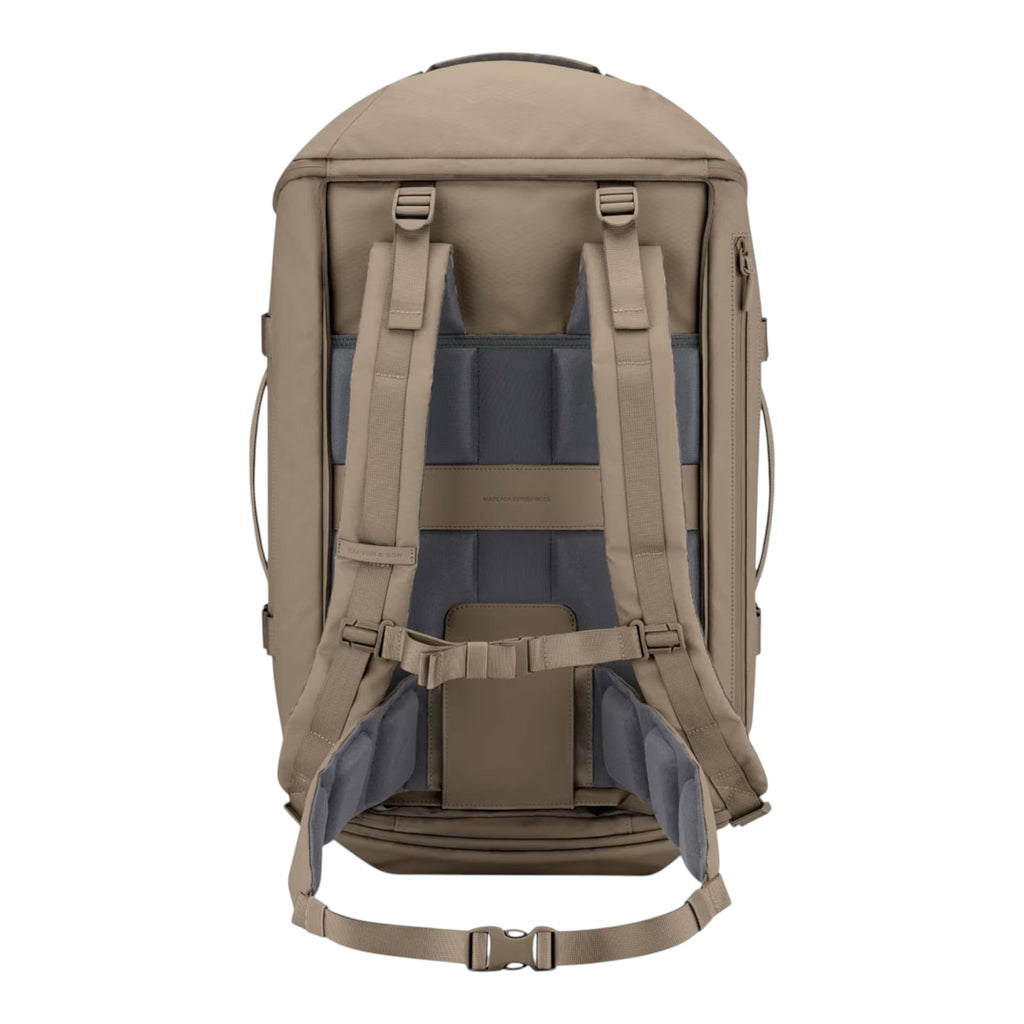Lieblingstasche Lisbon Duffle Backpack L in beige with adjustable padded shoulder straps and chest buckle