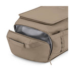 Lieblingstasche Lisbon Duffle Backpack L in beige with a partially open side compartment and durable fabric.