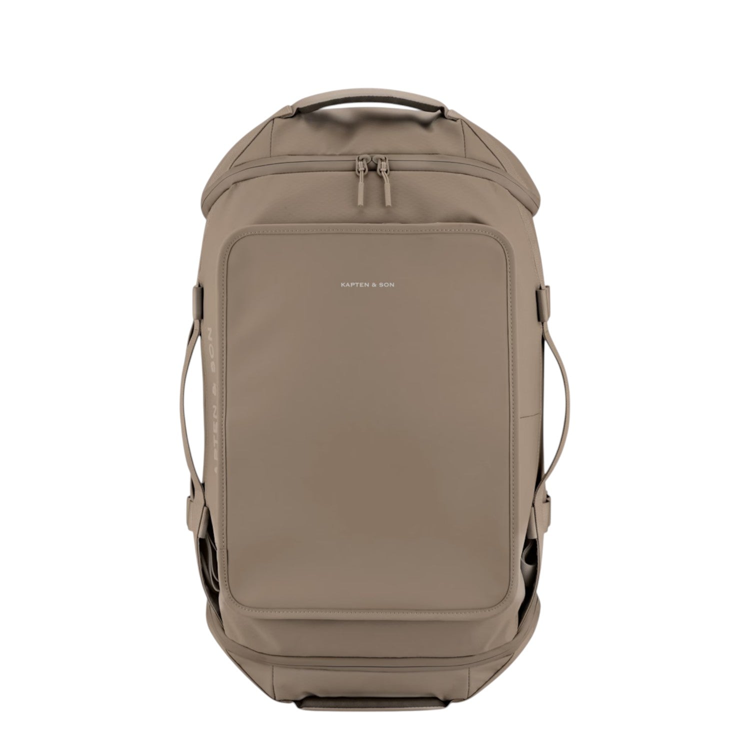Lieblingstasche Lisbon Duffle Backpack M in taupe with a minimalist design and front zip pocket