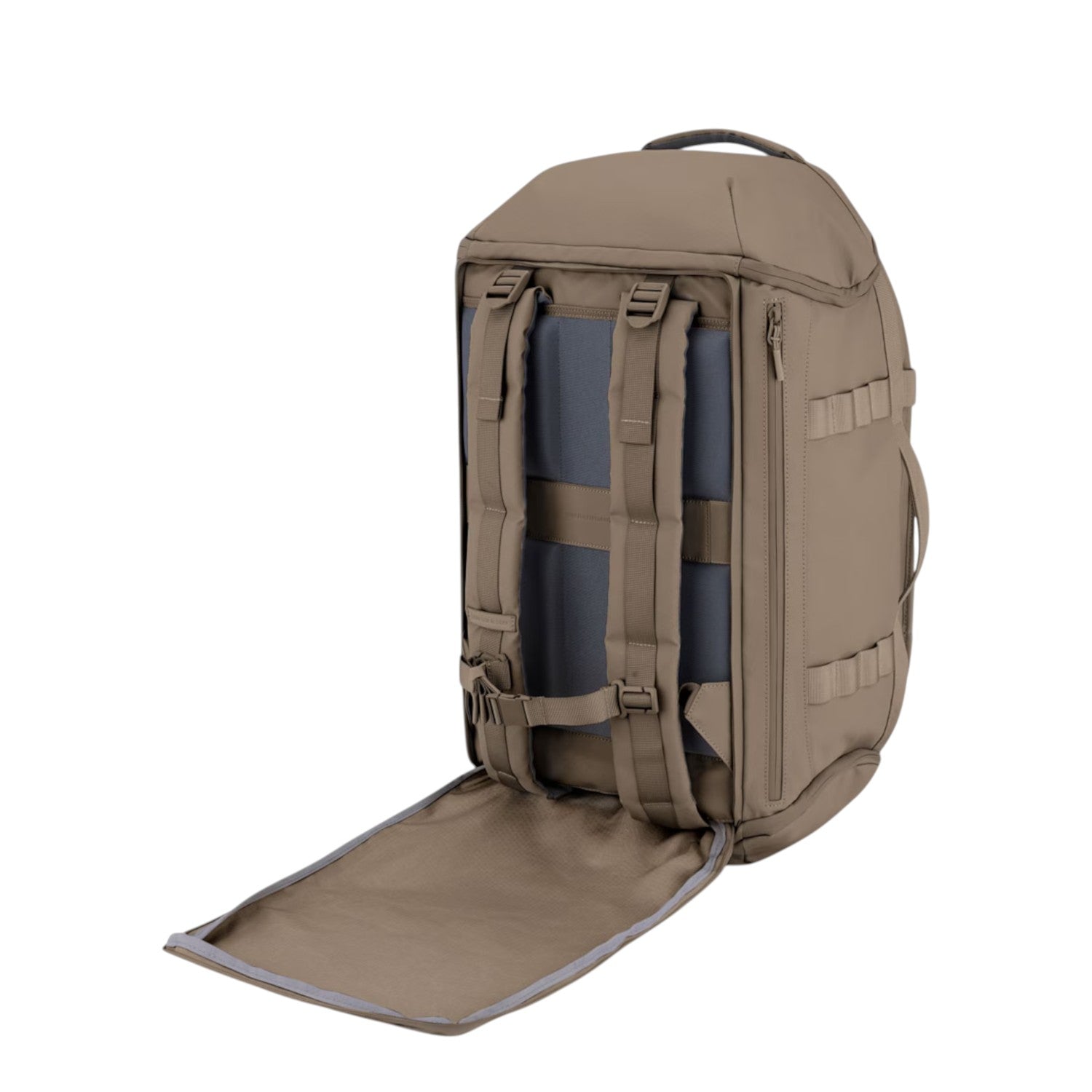 Lieblingstasche Lisbon Duffle Backpack M in taupe with adjustable shoulder straps and open back compartment