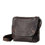 Lieblingstasche Matsumoto dark brown leather messenger bag with flap closure and adjustable shoulder strap