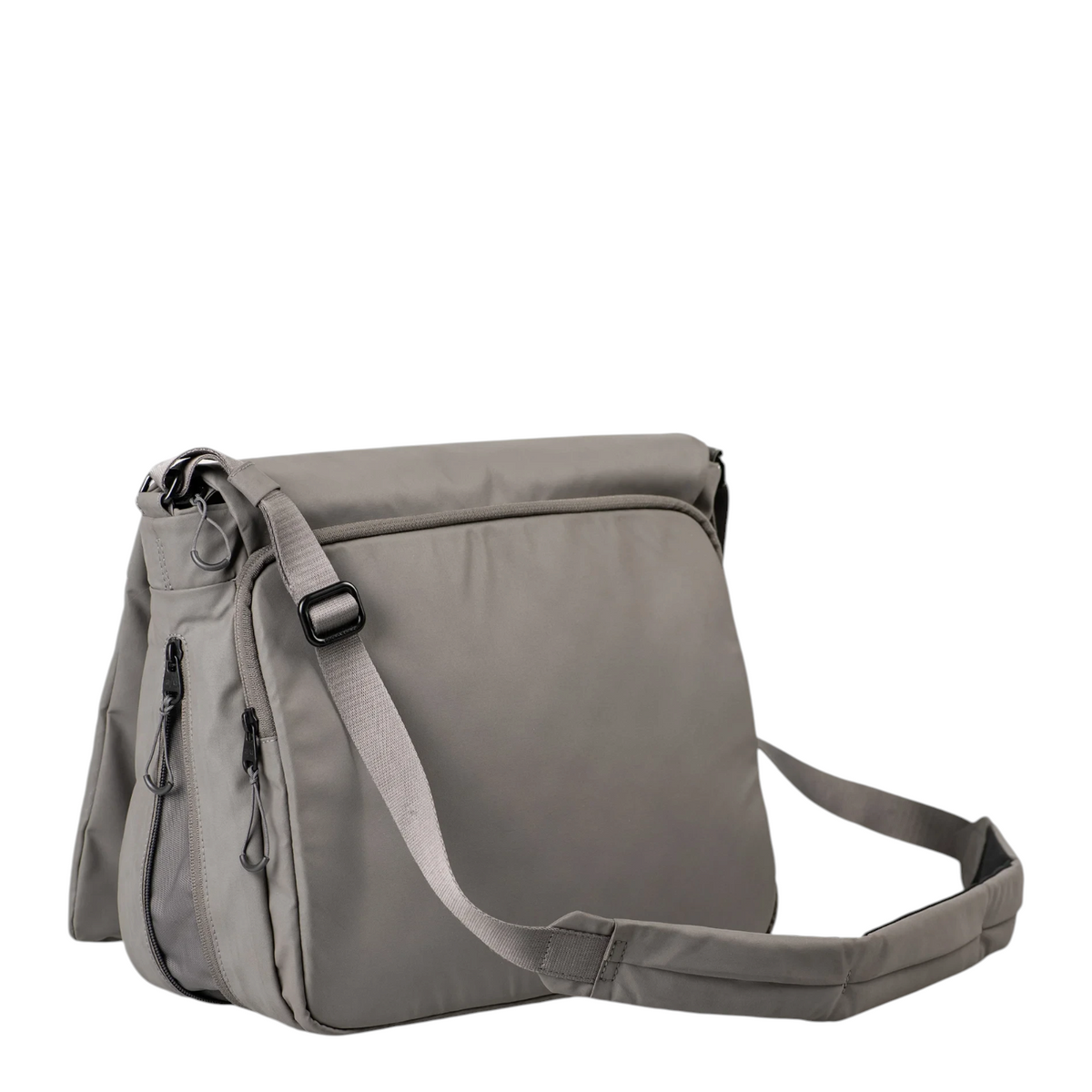 Lieblingstasche Midori RE lite grey crossbody bag with adjustable shoulder strap and side zipper pockets