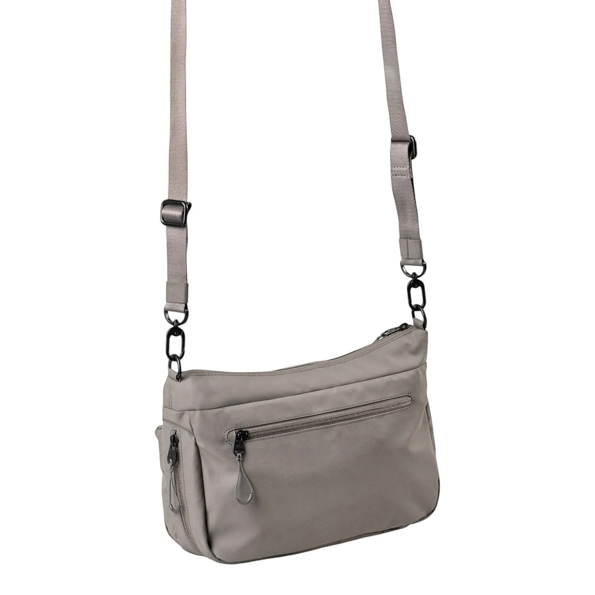 Lieblingstasche Mogami RE lite grey crossbody bag with adjustable strap and multiple zippered pockets