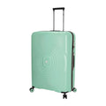 Lieblingstasche Mogens 4W Trolley L, large champagne suitcase with concentric circle pattern, TSA lock, and four spinner wheels.