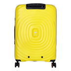 Lieblingstasche Mogens 4W Trolley M, yellow hard-shell suitcase with concentric circle pattern and TSA lock